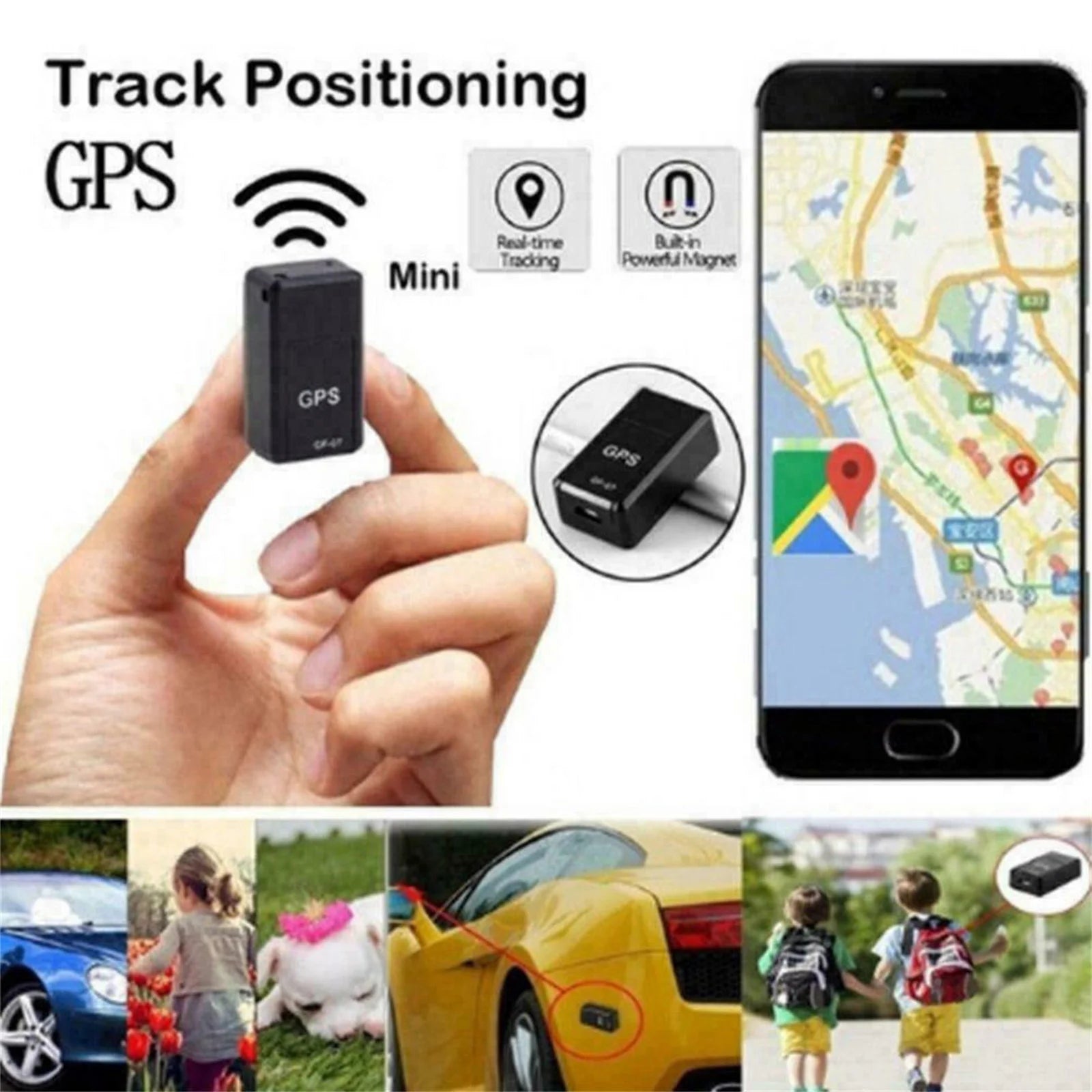 Mini Real time GPS Tracker Pocket Full Coverage Strong Magnetic Tracker for Vehicles Car Kids Elderly
